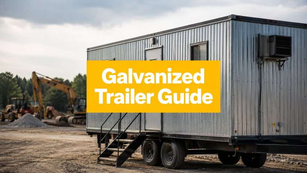 galvanized construction trailer mobile office Galvanized Construction Trailer: The Complete Buyer's Guide The most popular advice on a galvanized construction trailer is also the laziest advice. People hear “galvanized” and assume they've bought permanent rust immunity, no washdowns, and no maintenance headaches. That's not how jobsite equipment works, especially once road salt, wet aggregate, de-icing chemicals, gravel abrasion, and repeated loading cycles start chewing on the frame. galvanized construction trailer mobile office Galvanized Construction Trailer: The Complete Buyer's Guide The most popular advice on a galvanized construction trailer is also the laziest advice. People hear “galvanized” and assume they've bought permanent rust immunity, no washdowns, and no maintenance headaches. That's not how jobsite equipment works, especially once road salt, wet aggregate, de-icing chemicals, gravel abrasion, and repeated loading cycles start chewing on the frame.