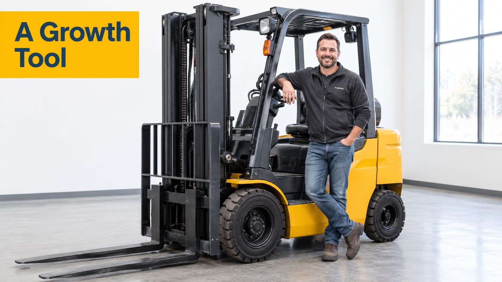 equipment financing for small business forklift operator Equipment Financing for Small Business: A Practical Guide 82% of small businesses use some form of financing to acquire equipment, making equipment financing for small business a mainstream strategy rather than a niche option. The right structure can preserve working capital while putting revenue-producing trailers, machinery, and vehicles to work before the business has paid for them in full. A smiling man in a black jacket and jeans leaning against a yellow forklift in a warehouse.